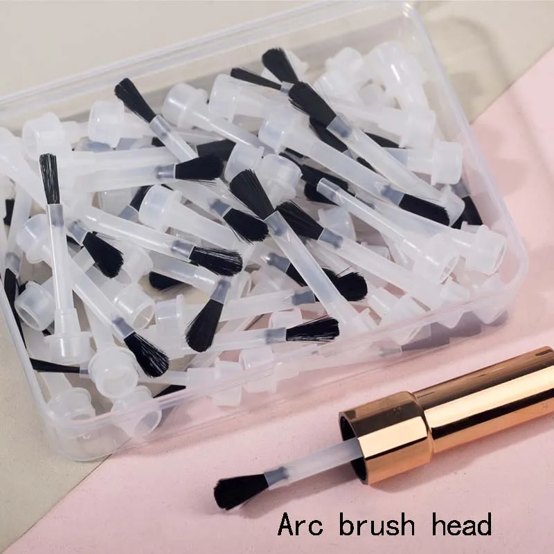 66Pcs Nail Gel Replacement Brush Heads Non-deformable Refill Brushes for Nail Polish Bottle Nail Salon Manicure Tool Set