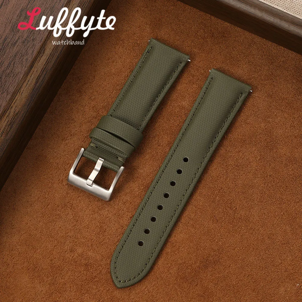Universelles Nylon-Silikon-Uhrenarmband für Herren, 20 mm, 22 mm, Schnellverschluss-Federsteg, Ersatz-Uhrenarmband