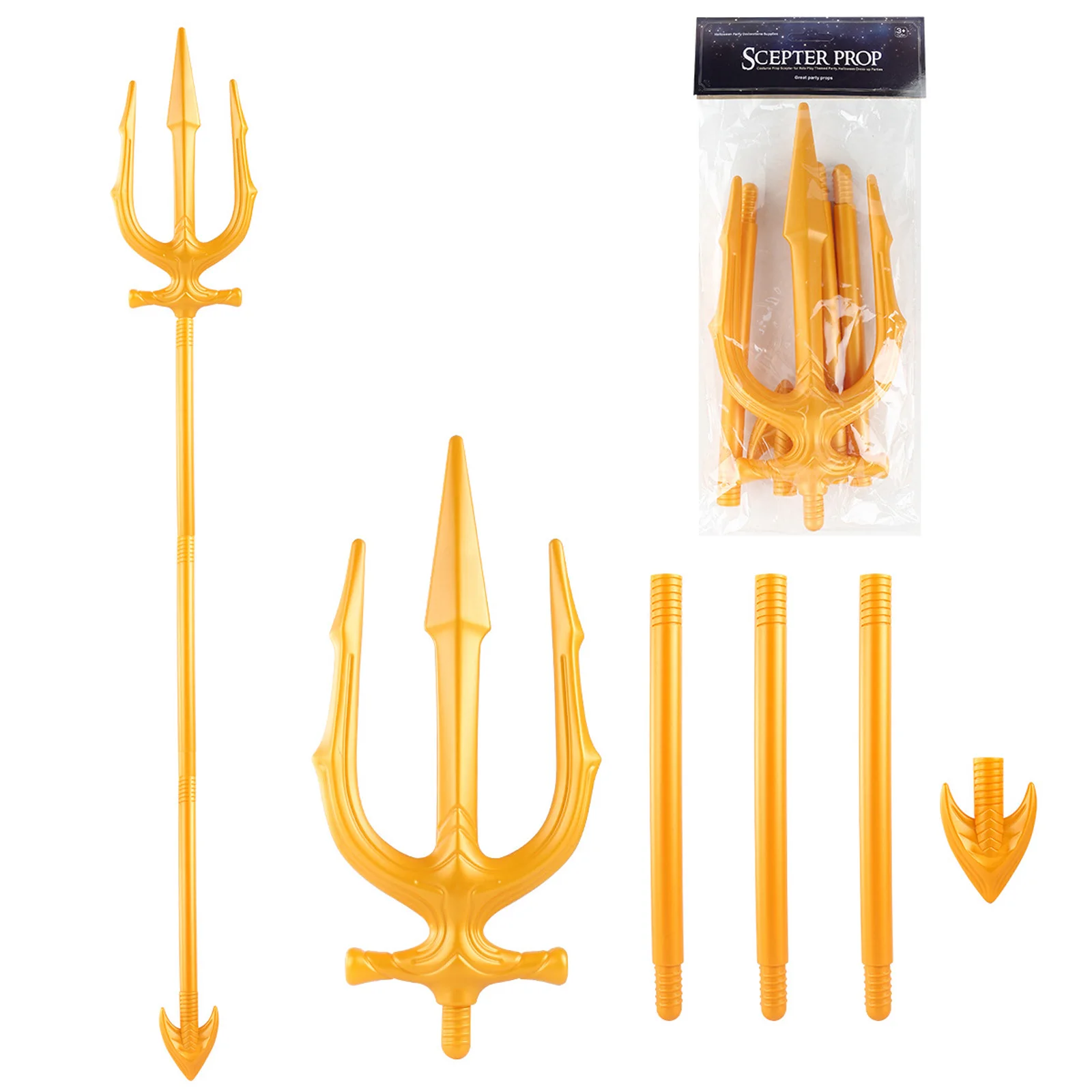 Unisex Kunststoff montieren Zepter Dreizack verstellbare Halloween Cosplay Zubehör Requisiten für Kostüme Partys