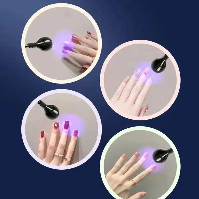 Pengering kuku LED UV, lampu manikur pengering seni kuku, lampu meja lipat USB Curing untuk Semir Gel kuku cepat kering 1 buah