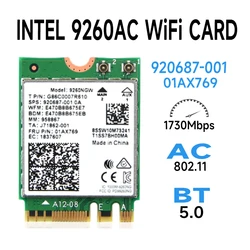 Carte Wifi 11ac + Bluetooth NGFF 9260G/5G Gaming, Bande Touristique Sans Fil, Stérilisation 1.73 Gbit/s, AC 9260NGW 9260NGW 2.4 NGFF