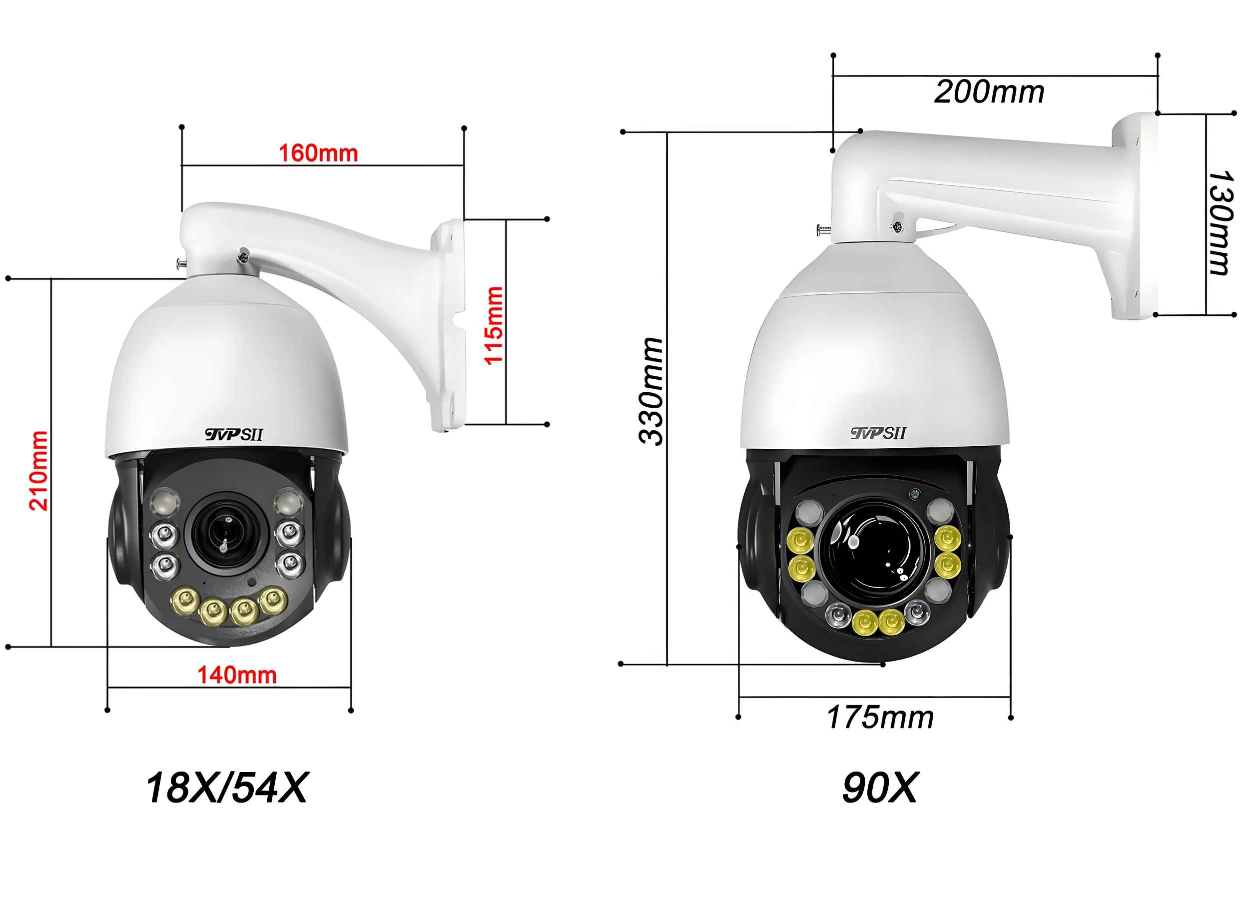 Metal Full Color Laser Infrared Auto Tracking Cruise 8MP 4K 30fps 90X Optical Zoom 360° Audio Onvif POE Speed Dome PTZ IP Camera