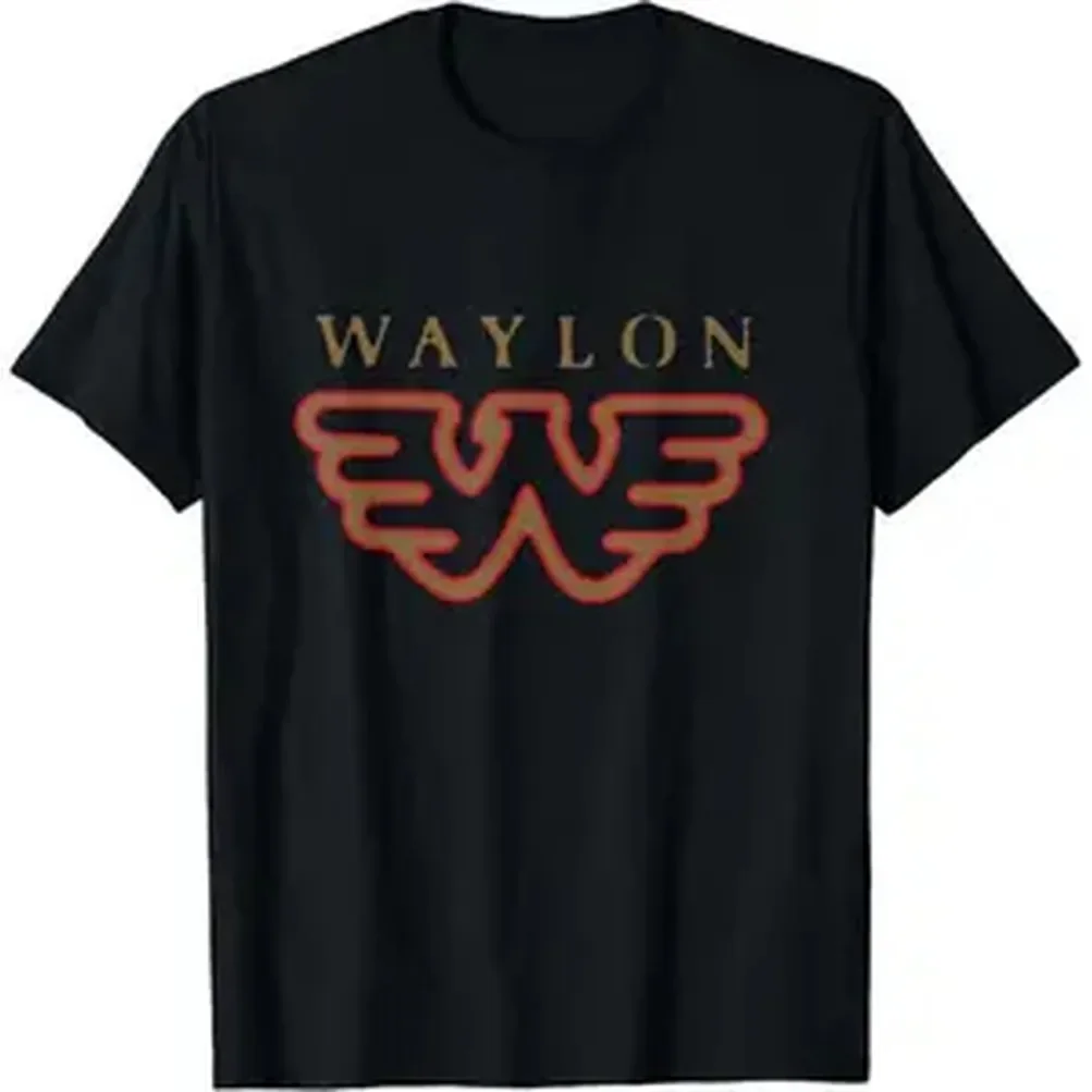 Cotton Golf Gift T-Shirt For Men and Women Waylon Jennings Exclusive Flying W Logo T-Shirt Official Merchandise Collection