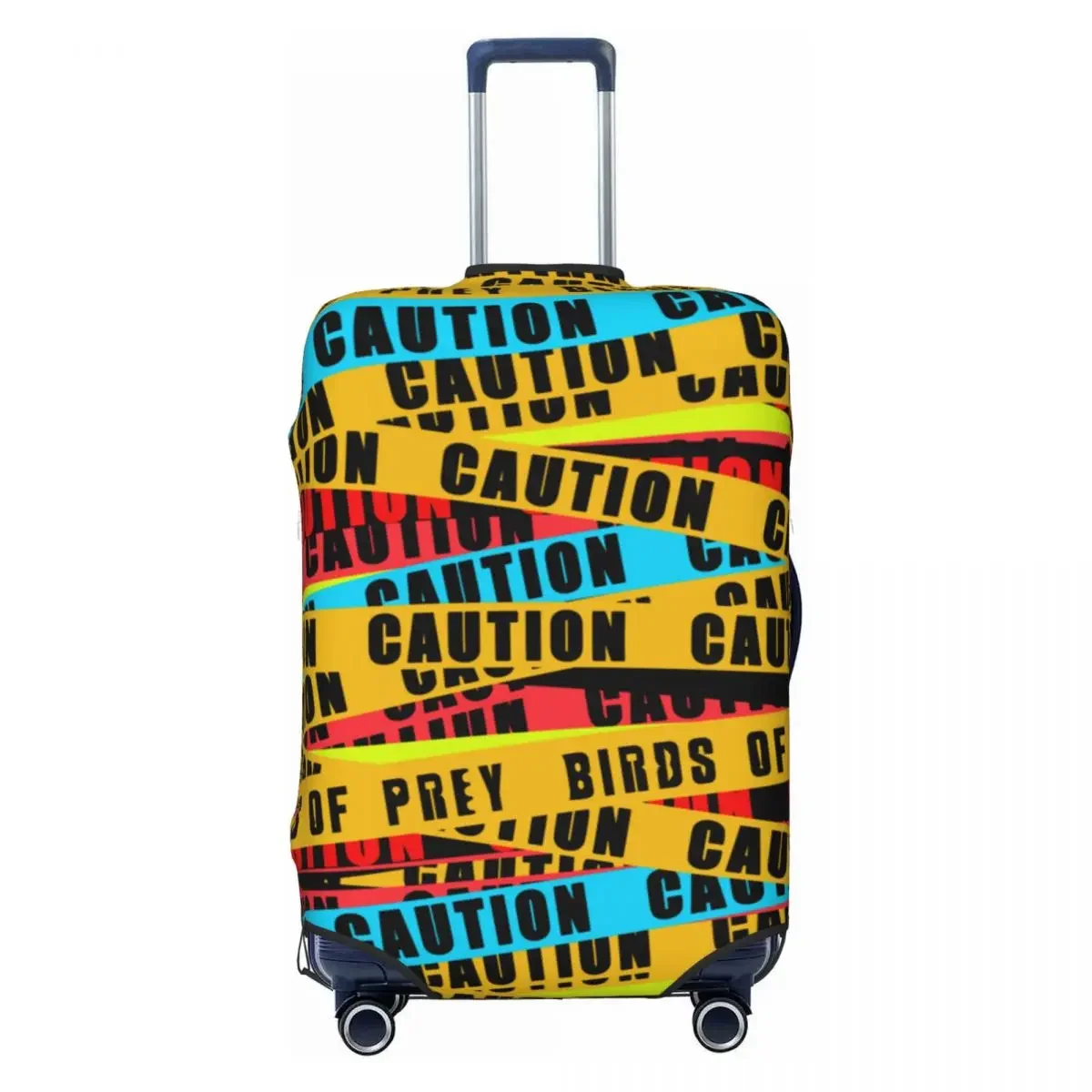 Birds Of Prey Caution Tape Suitcase Cover Vacation  Scene Useful Luggage Supplies Business Protection