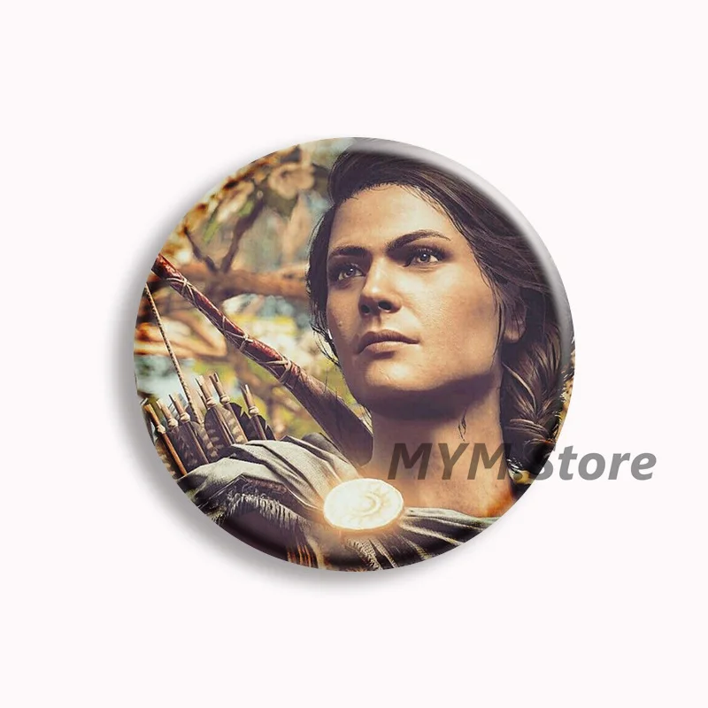 كاساندرا لينة زر دبوس Alexios Kyra Fanart دبابيس لعبة شارة حقيبة اكسسوارات الديكور المشجعين جمع ألعاب الهدايا #3