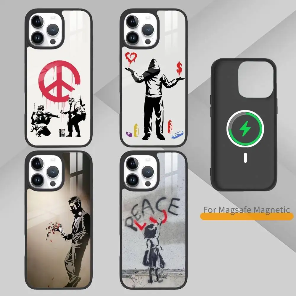 

Graffiti Artist J-Banksy Phone Case For iPhone17,16,15,14,13 Plus,Pro Max Magnetic For Magsafe Wireless Charging