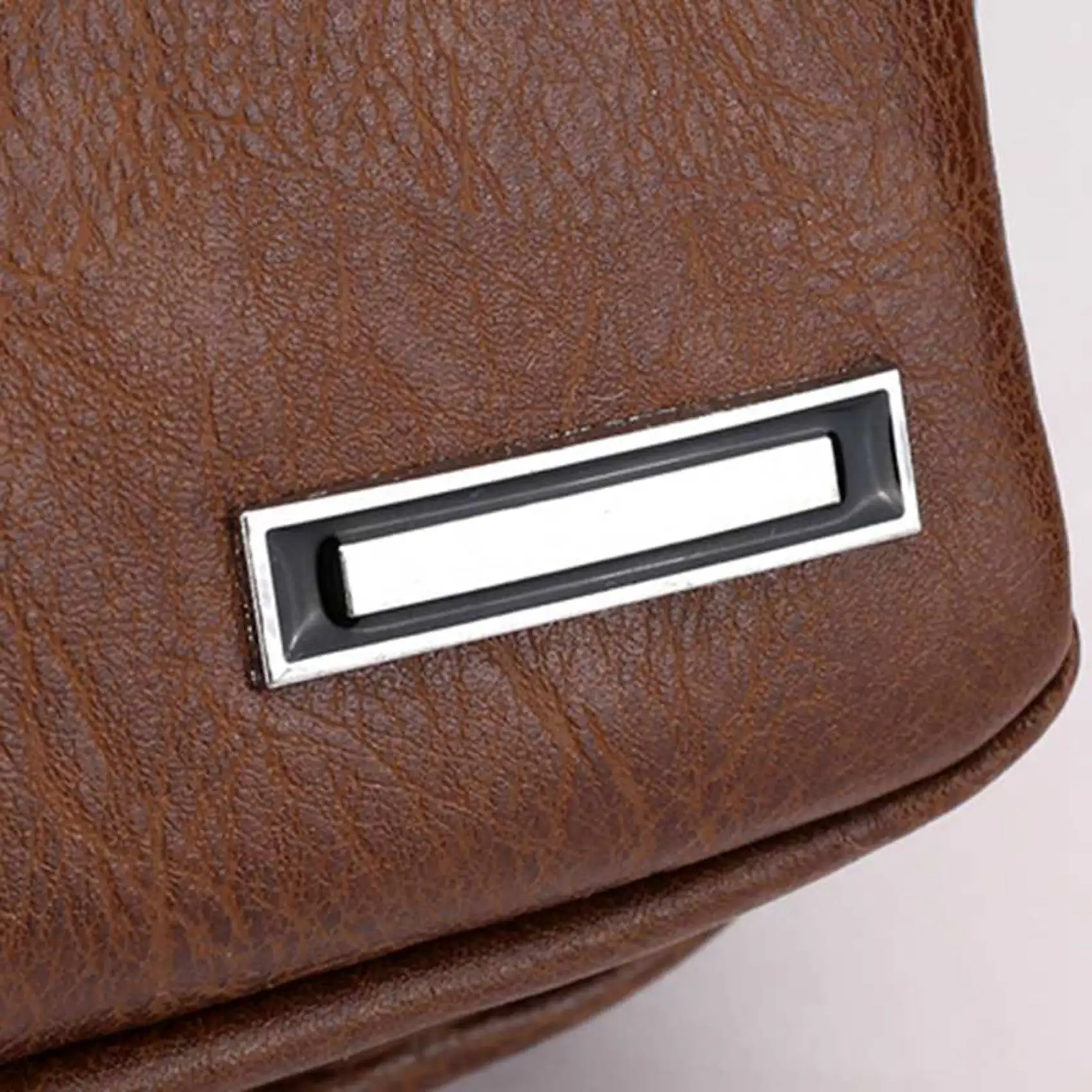 Stable- 5X Mini USB Interface Plenty of Space Mens Casual Bag Fashion Outdoor Sling Bag Travel Day Pack PU Leather Crossbody Bag