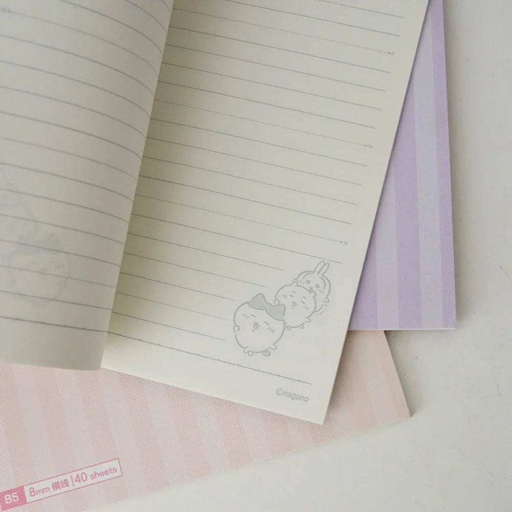 Genuine Chiikawa A5 Glue Bound Notebook Usagi Hachiware Kawaii Writing Book 40 Sheets for School Office Desk Notes Gifts view 4