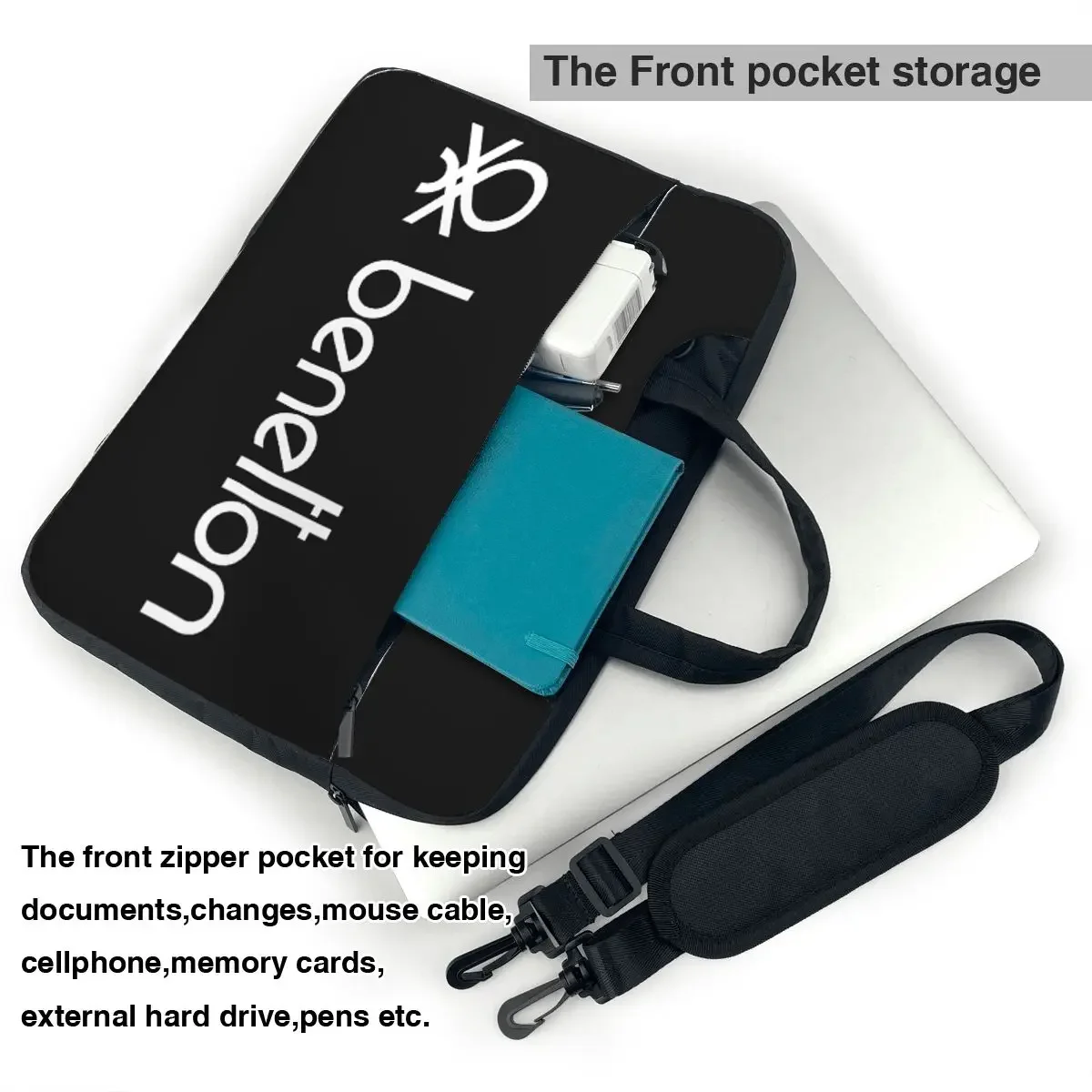 United Colors Of Benetton Crossbody Laptop Bag Case Computer Bag 13 14 15.6 Inch Notebook Pouch for Macbook Pro view 3