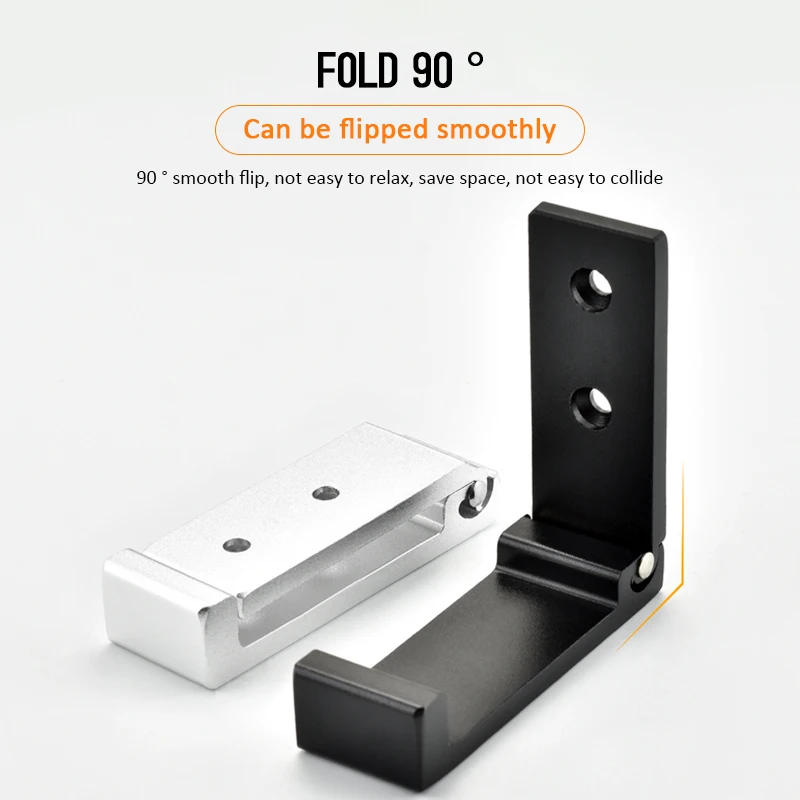 Foldable Headphones Stand Wall-mounted Titanium Headset Bracket Folding Hook Earphone Display Rack Hook Gaming Headphones Stand