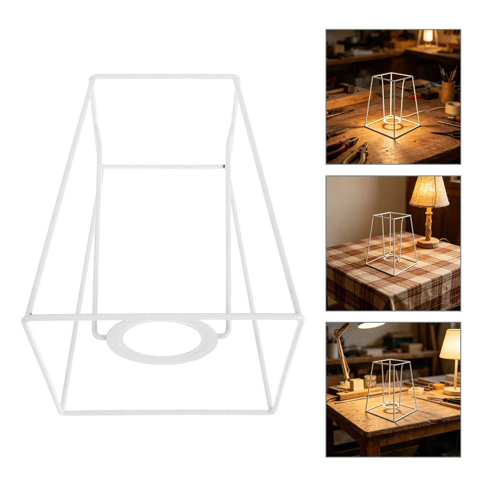 

Iron Lampshade Frame E27 Vintage Light Bulb Cage Modular Pendant Lamp Shade Holder Large Metal Frame DIY Iron Wire Lampshade