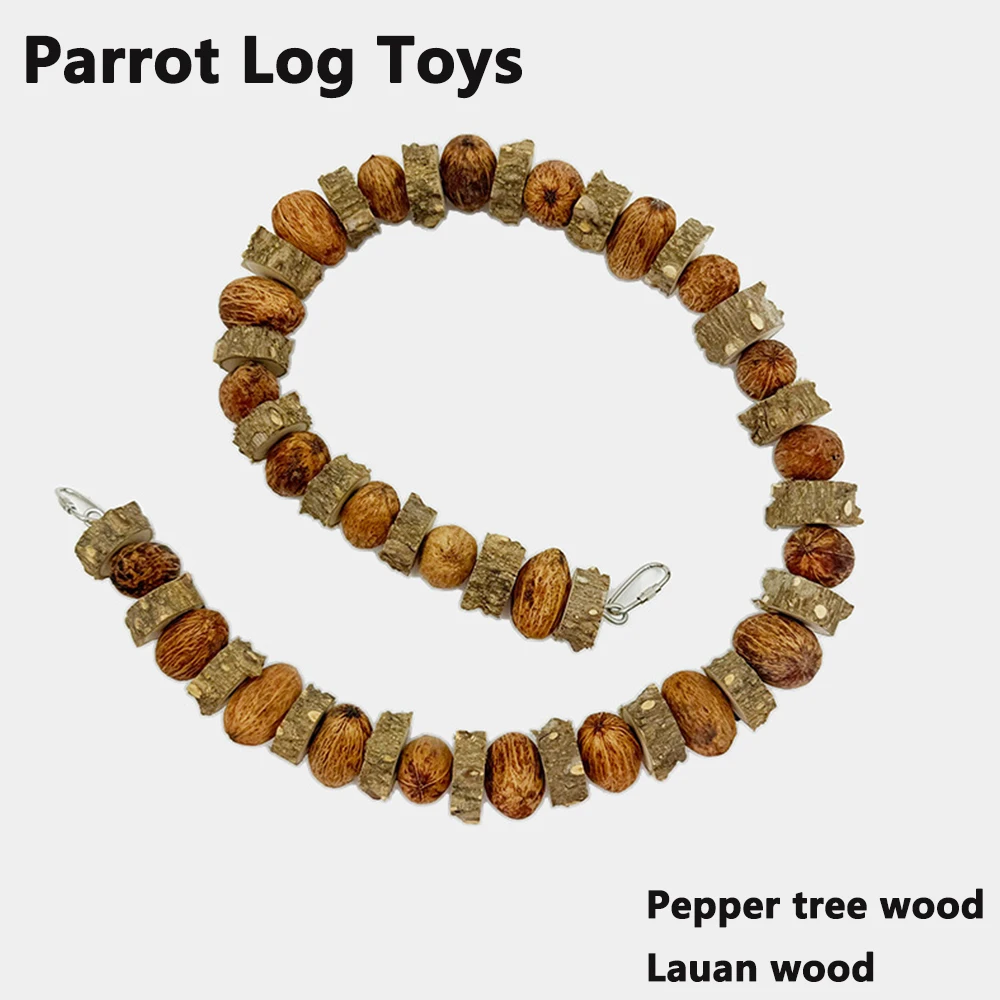 

PARKER Parrot Bird Log Toys Parrot Bird Log Blocks Parrot Toys Bird Bite Toys Climbing Ladder Parrot Shredding Toys Long & Short