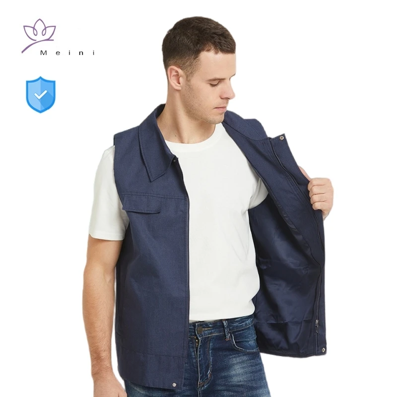 Electromagnetic radiation protective metal fiber vest electronic workshop, power industry data centers EMR shielding vests