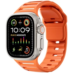 Sport Silicone Strap for Apple watch Ultra band 49mm 45mm 44mm 42mm watchband wrist correa bracelet iwatch Series 9 8 7 6 SE 5 4