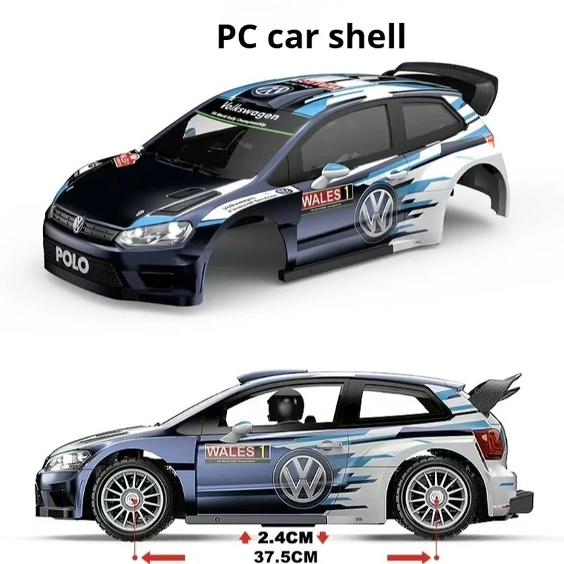 MJX 7304 1:7 Polo R WRC Licensed RC Rally Car 4S Brushless 4WD High Speed Drift Racing Vehicle 2.4G Radio Control Hobby RC Model