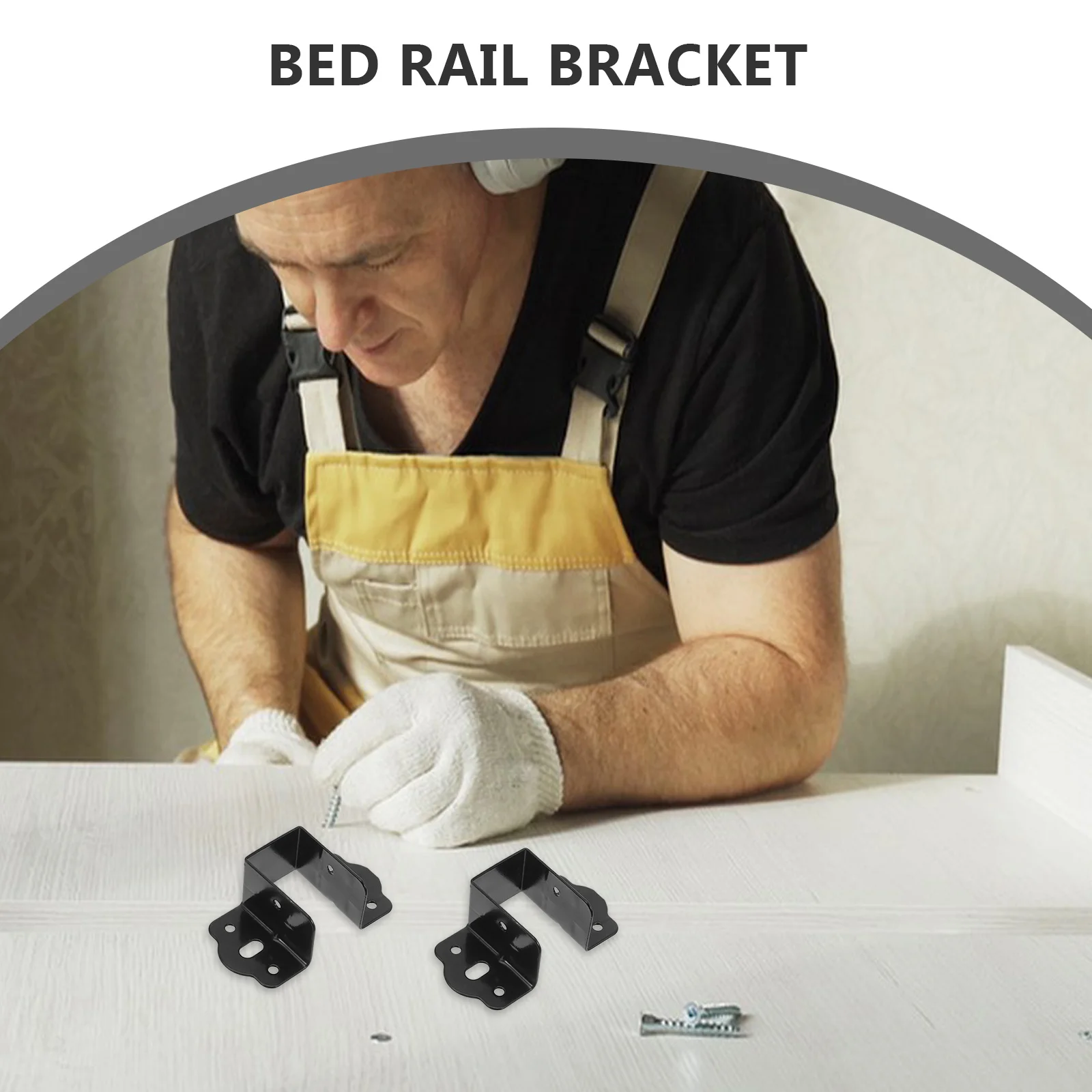 4 шт. аппаратные аксессуары, утолщенные кронштейны для поручней кровати, сверхпрочные металлические крепления, прочная пряжка для петли кровати для длительного использования