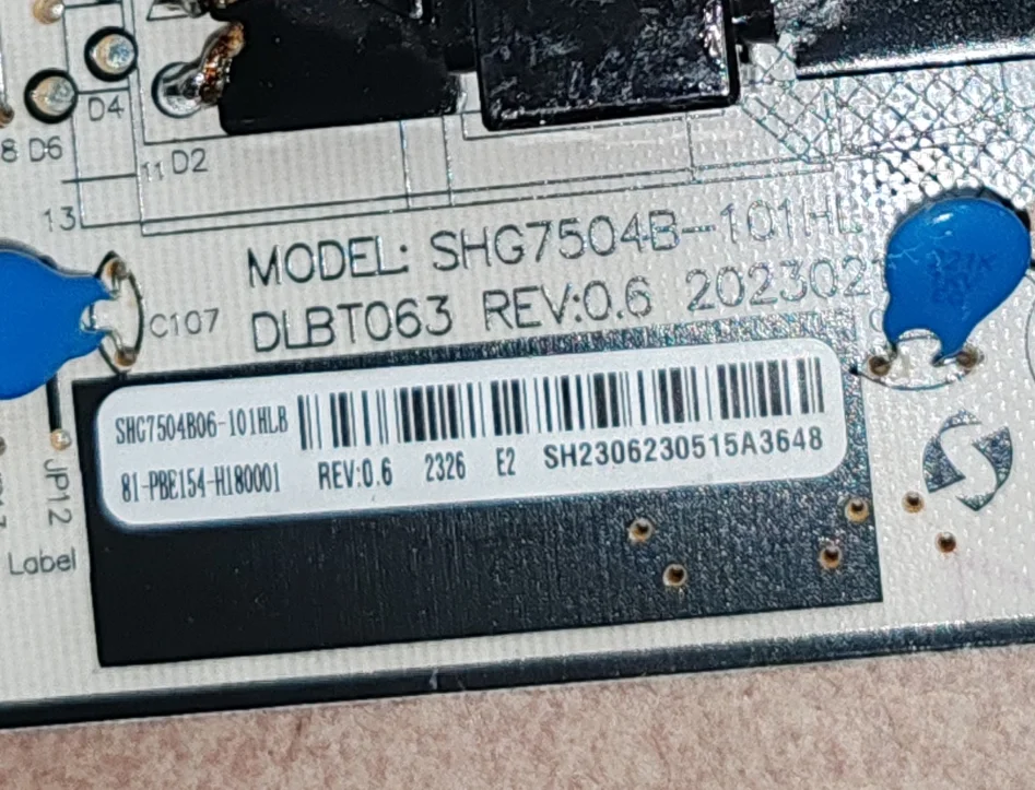 DLBT063 SHG7504B-101HL LED-TV-Stromversorgungsplatine, 3-Spezifikations-Verifizierungsschnittstellen