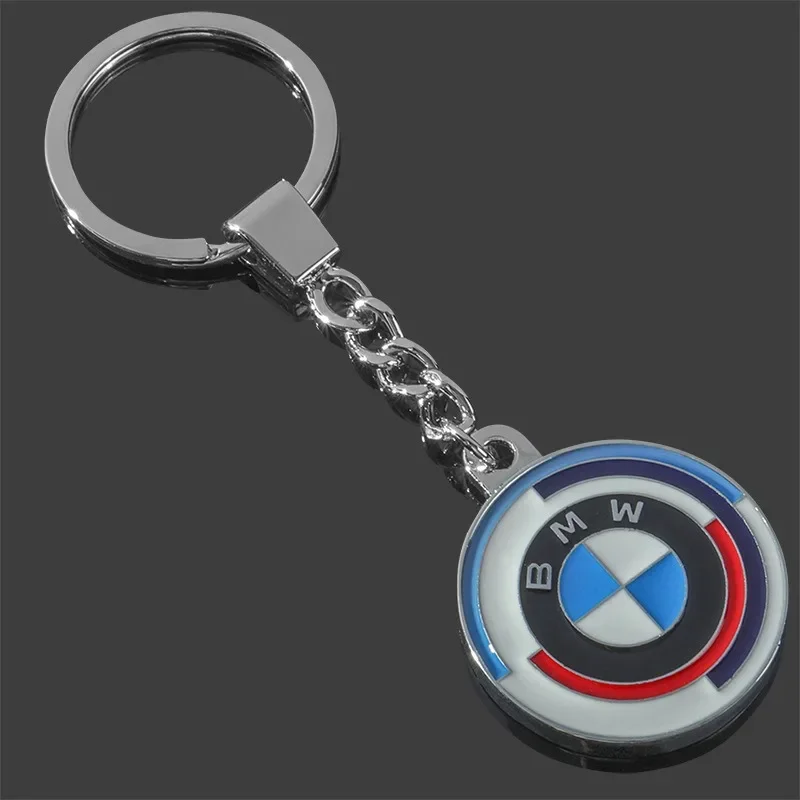 Car keyring for 50th Anniversary Car Logo Metal Keychain for BMW X1 X3 X4 X5 E46 E90 F20 E60 E39 F10 M1 M2 M3 M5 M6 E87 M Power