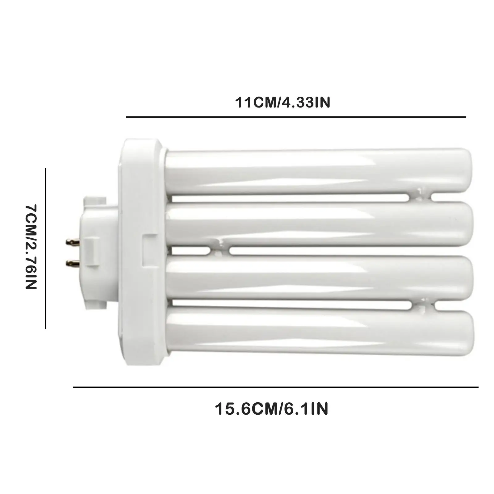 FML-bombilla de luz diurna cuadrada superbrillante, lámpara fluorescente práctica de iluminación interior, 27W, 6500K, 2H, 110v, 4 pines