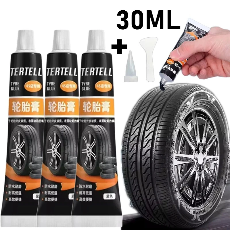 

1/3PCS Car Tyre Repair Black Glue 30ML Liquid Rubber Wear-resistant and Waterproof Used for All Kinds of Tyres Repair Tools