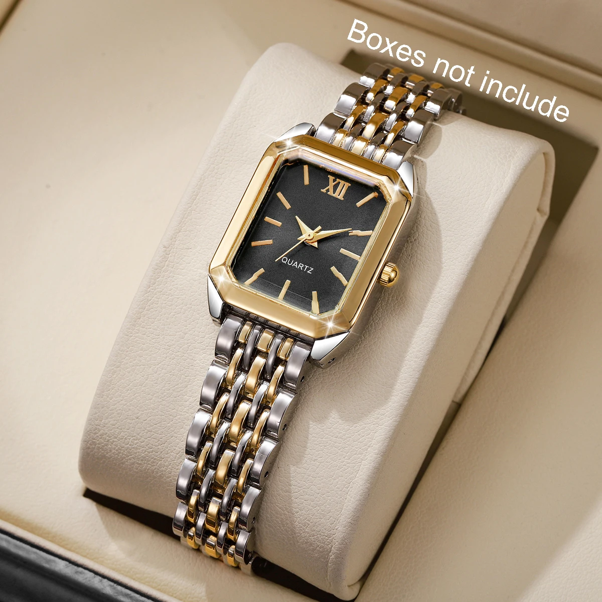 Fashion Rectangle Women Quartz Watch Ladies Roma Dial Wristwatch Reloj Mujer Girls Clock Gift (Without Box)