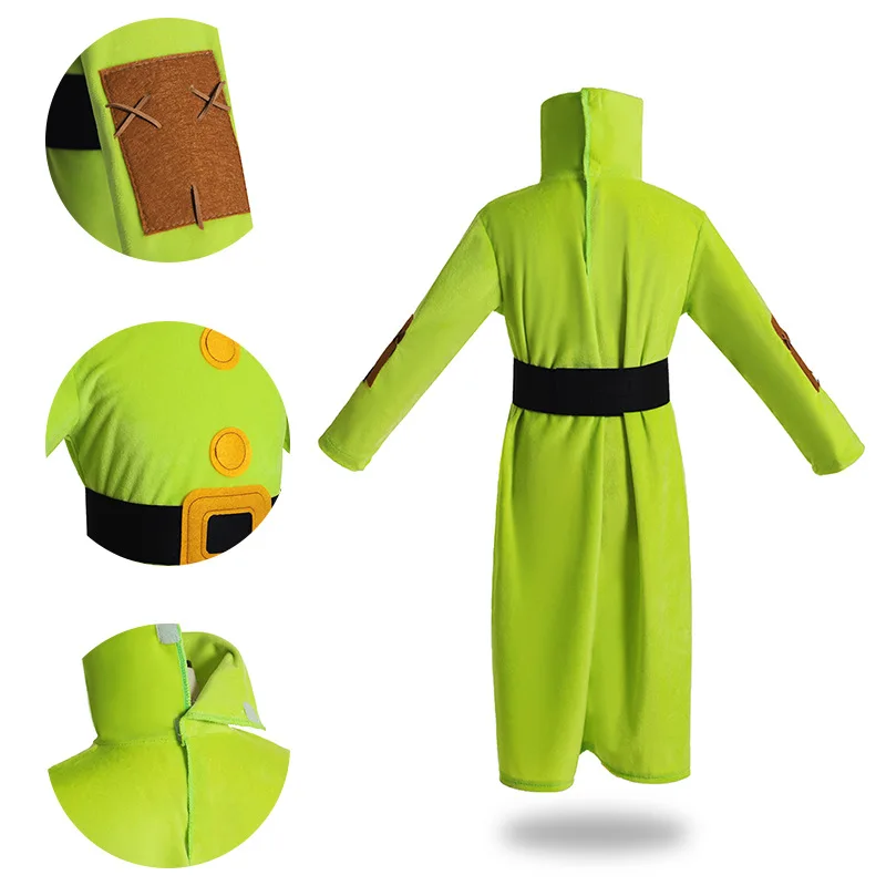 

Christmas Children's Cartoon Character Costume With Big Ears Dressed As The Seven Dwarfs.