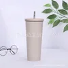 

New Hot Sale 750ml 500ml 304 Stainless Steel Straw Cup Solid Color Vacuum Coffee Tumbler