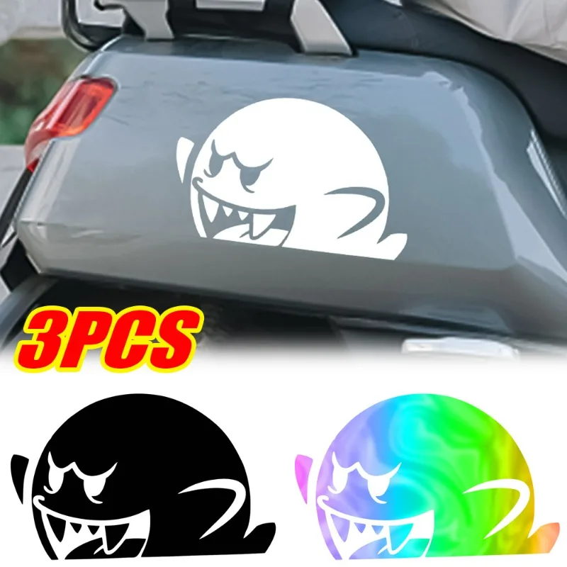 

Cartoon Ghost Car Sticker Auto Window Bumper Windshield Die Cut Vinyl Decal Fangs Devil Auto Exterior Modification Accessories