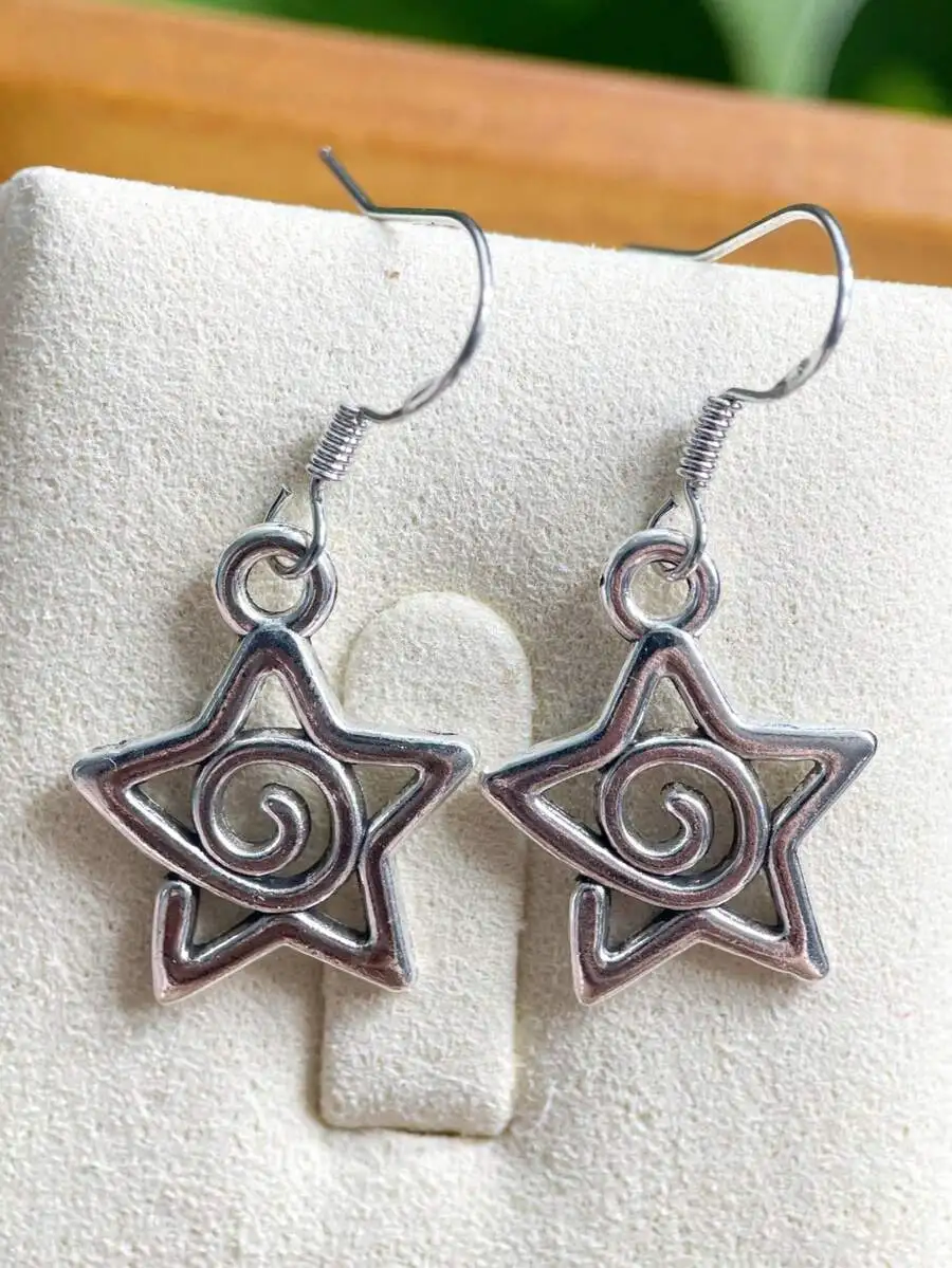 

Swirly Star Drop Dangle Earrings For Women Gothic Style Fashion Jewelry