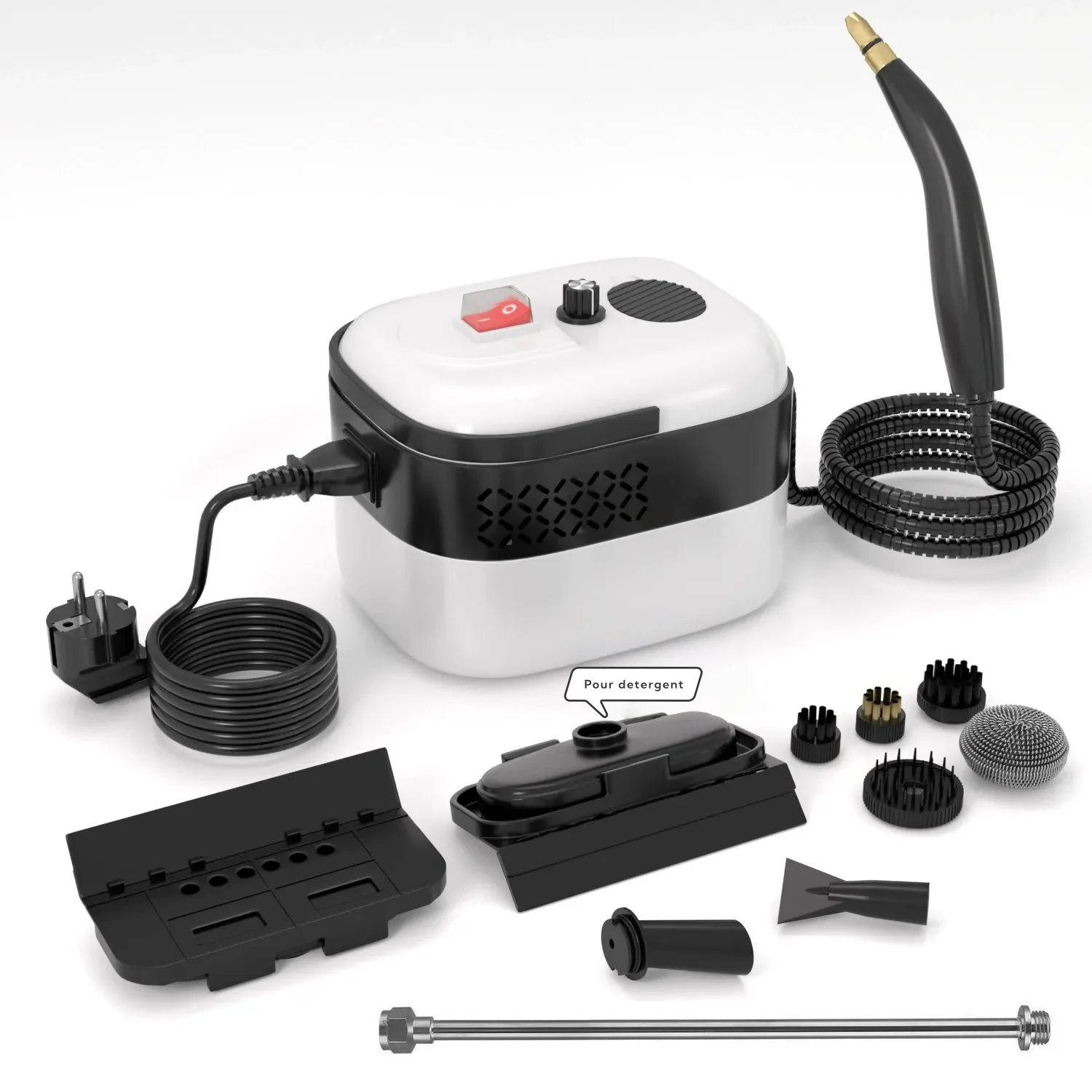 Portable Steam Cleaner with Brush Head 1.4L Handheld Portable Multifunctional High Temperature Steam Cleaner 3 Bar 1500w