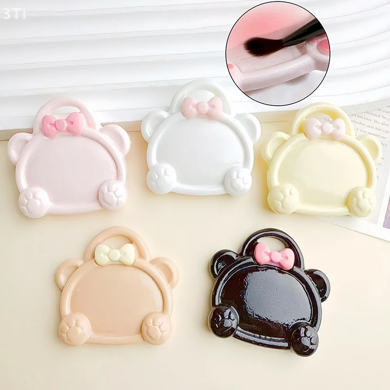 2 ชิ้นน่ารักเรซิ่นหินเล็บ Palette ผสมสีวาดพาเลทเจลจอแสดงผลเคล็ดลับเล็บปลอมชั้นวาง DIY เล็บเครื่องมือ