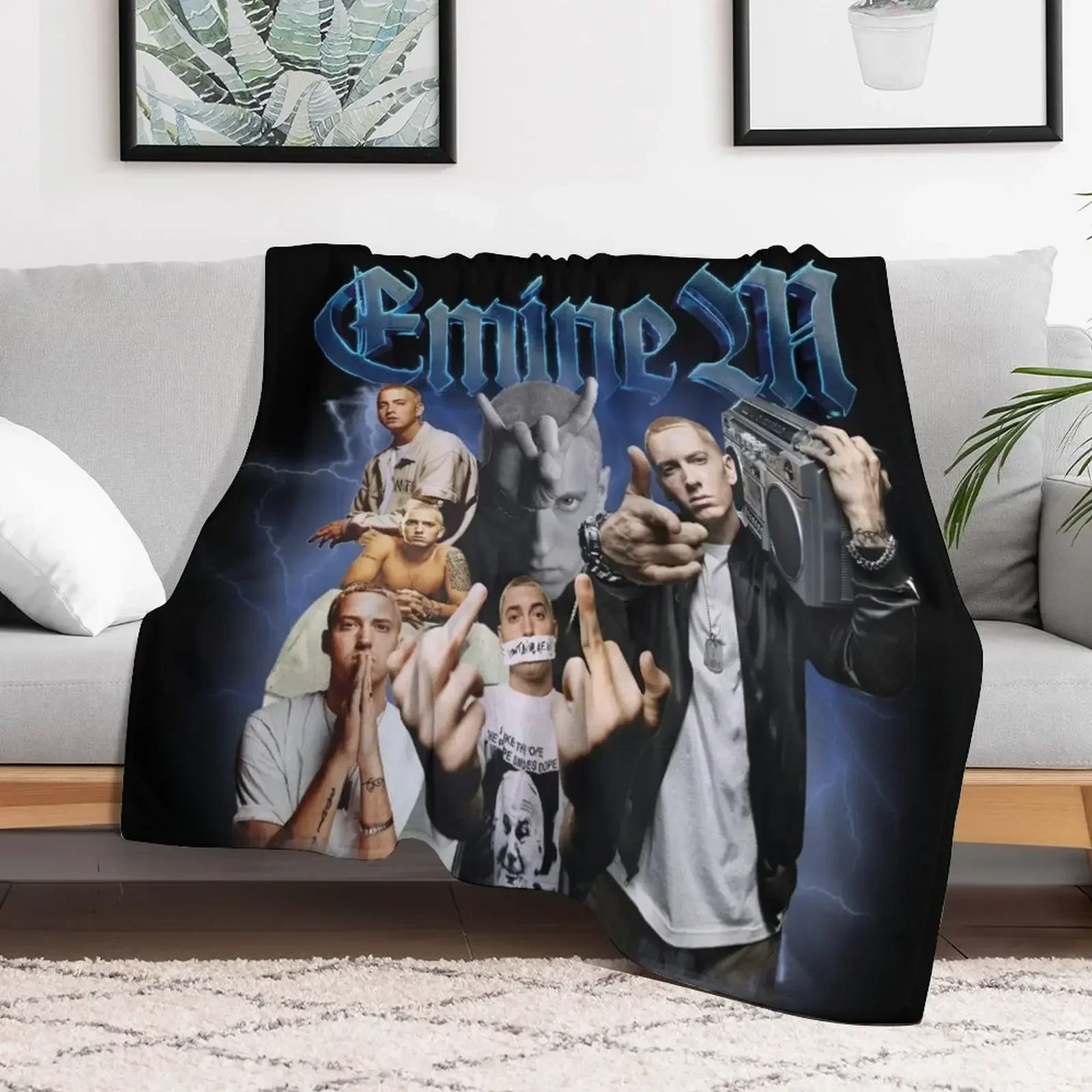

Eminem Throw Blanket christmas decoration Baby Sofa Throw Blankets Flannels warm for winter Blankets