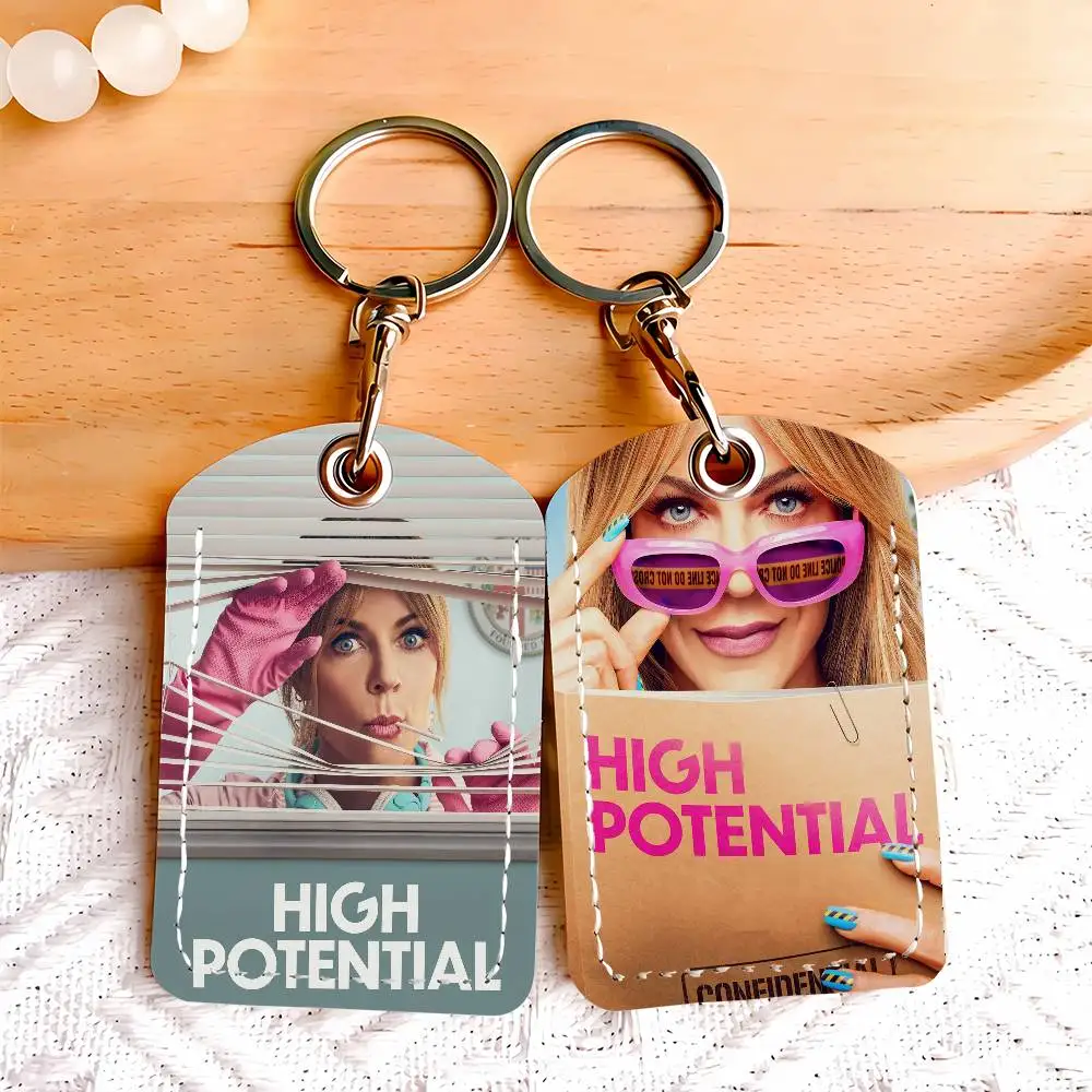 

TV Show High Potential Card Holder With Keychain Executive Protection For Bank Credit Subway Bus Case