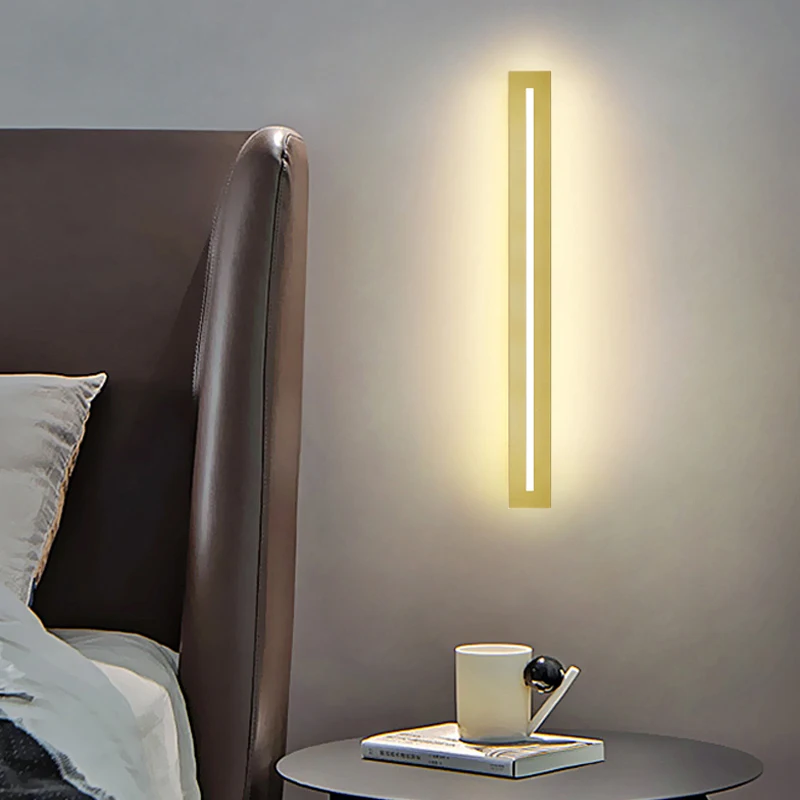 Modern indoor LED wall lights, bedrooms, study rooms, corridors, villas, home decor, long strip lights, indoor decoration