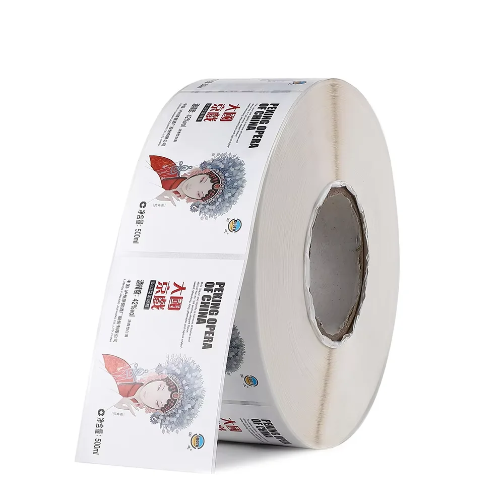 Custom Full-Color Alcohol Bottle Labels｜Waterproof Adhesive Sticker Rolls｜Brandy｜Vodka｜Whisky｜Tequila｜Wine Glass Bottles