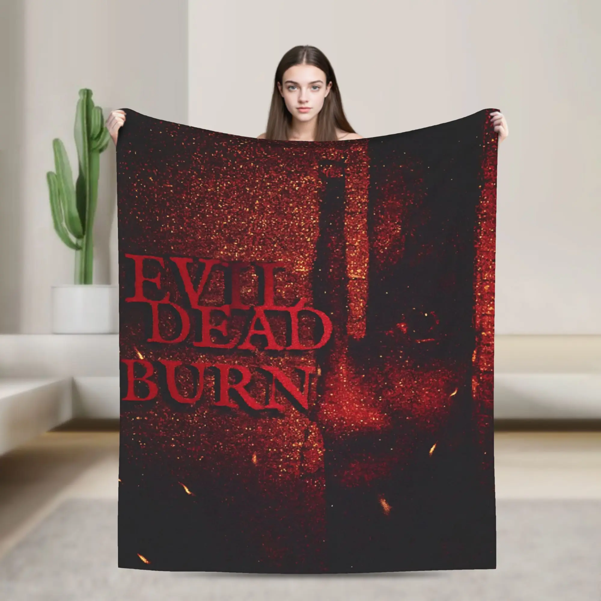 Super Soft Evil Dead Burn Throw Blanket Premium Fleece Flannel Lightweight  Bed Blanket Super Cozy Bedspread All Season Use
