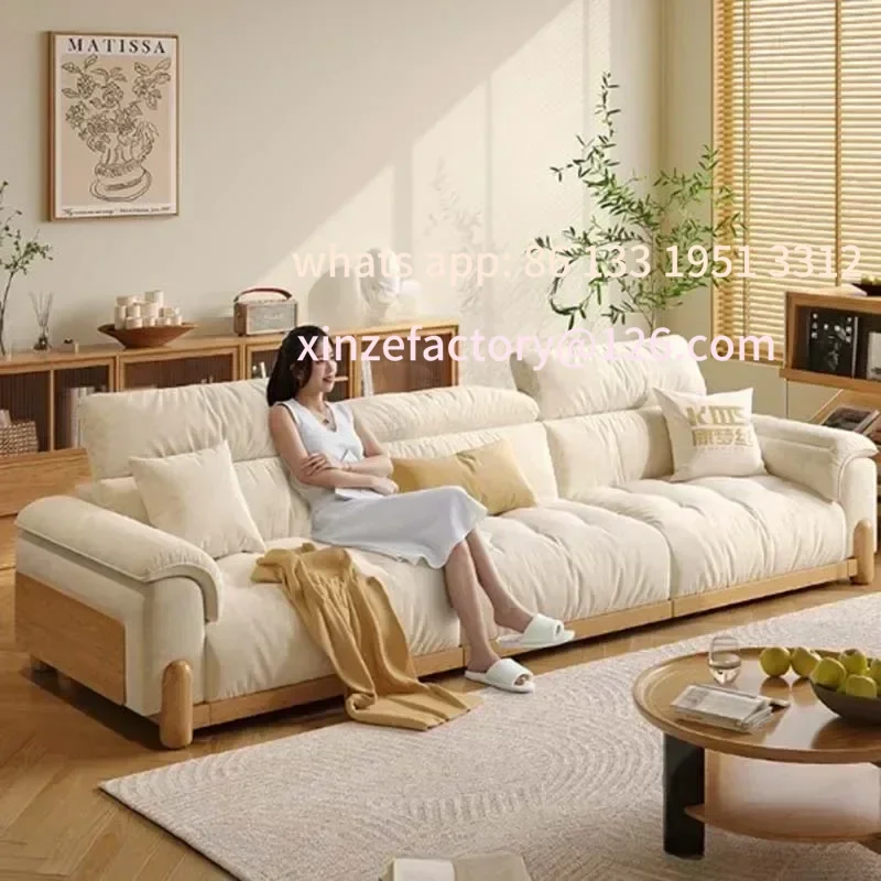 أرائك يابانية جديدة كسولة قابلة للتخصيص، أريكة كهربائية مربعة بسيطة، أرائك منتفخة حديثة من الخشب الصلب Modernos Para Sala Sal