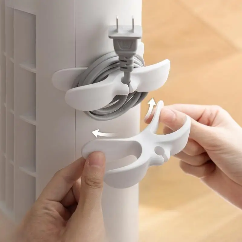 

Multi-Function Cable Organizer - Power Cord Clamp for Kitchen Appliances, Data Cable Winder, Wall-Mounted Plug Holder