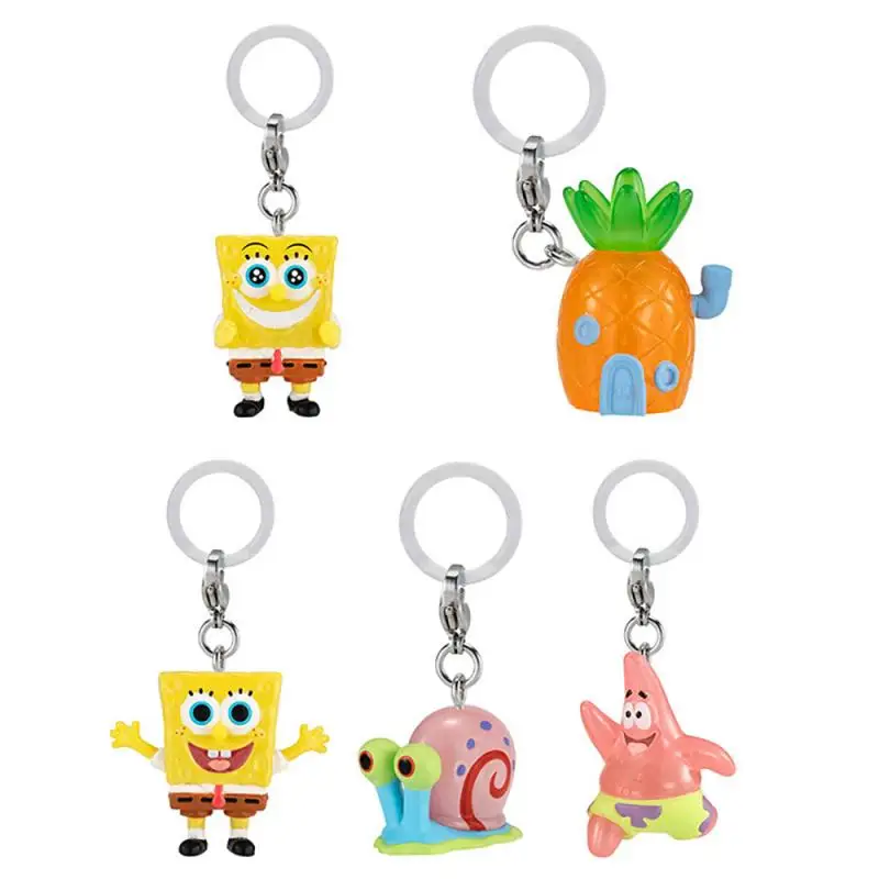 5pcs/set SpongeBob SquarePants Patrick Star Stylish doll mark small object pendant Twisted Egg Model Toys Gift for Birthday