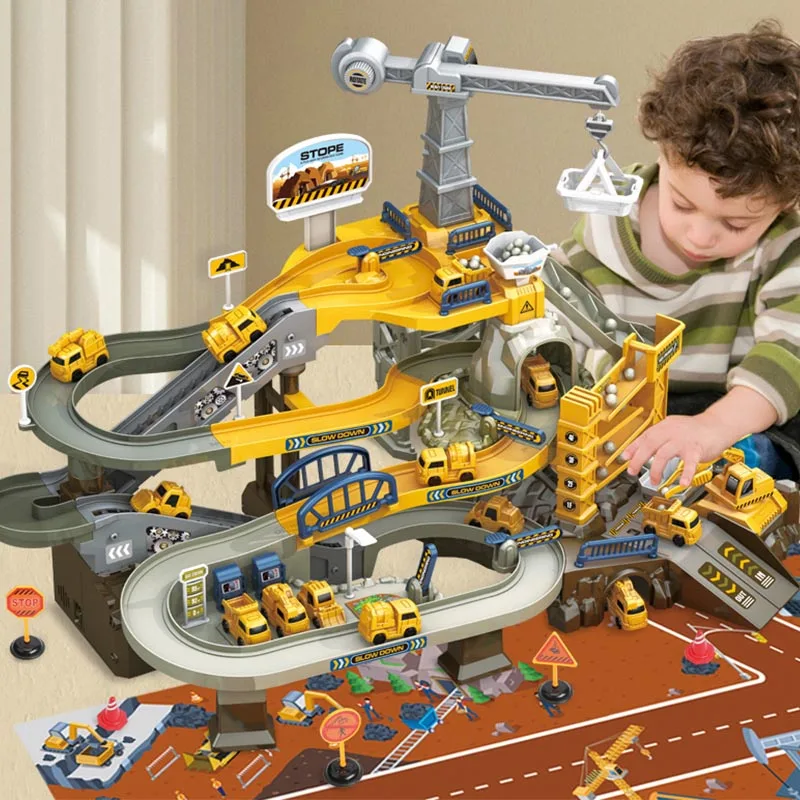 

Electric Challenge Slide Toy Car Slide Climbing Stairs Adventure Dinosaur Railcar Toy Music Educational Toy for Kids Gift