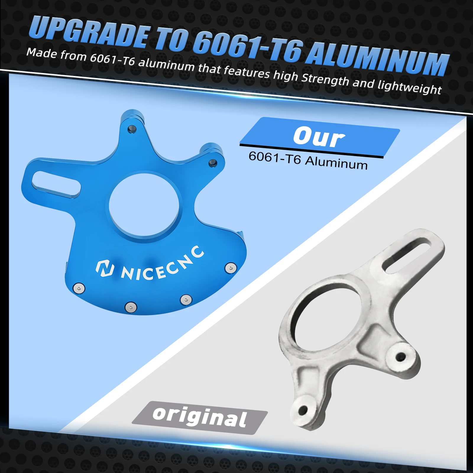 NICECNC Für Yamaha Raptor 700 700R 2006-2012 Bremssattelhalterung Schutzhalterung Aluminium ATV Zubehör 1S3-25721-01-00 – Detail 4