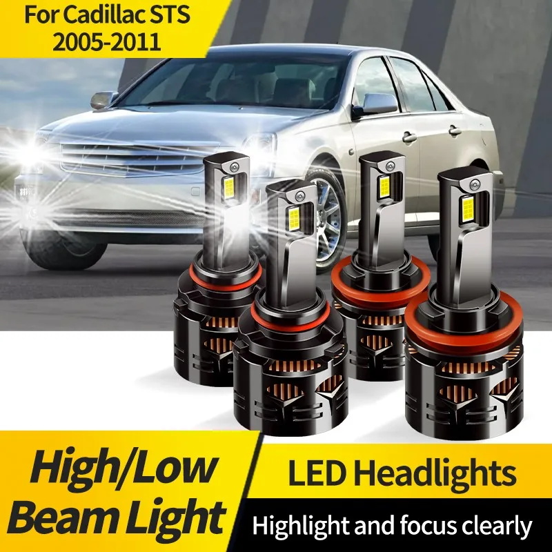 

2PCS Canbus H11 LED Headlight Bulb 9005 HB3 Hi/Lo Beam Lamp Super Bright 6000k White Front Lights For Cadillac STS 2005-2011