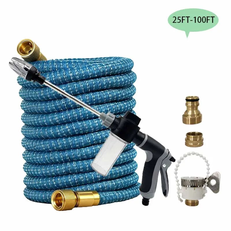 

Flexible Garden Hose, High-Pressure Car Wash Nozzle, Water Gun, Household Garden Daily Watering Tool, 25FT-100FT