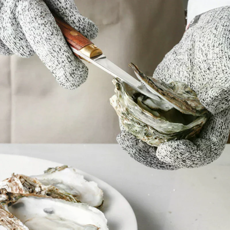 1pc Oyster Knife Kitchen Seafood Tool Rosewood Handle Stainless Steel Raw Shell Knife Shellfish Opener Tool Tea Knife