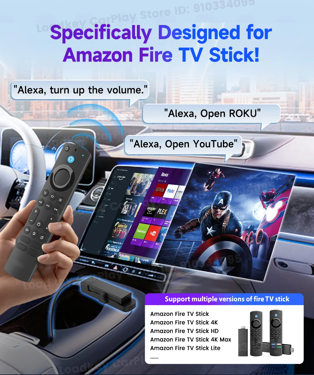 Carlinkit FireDrive Link Konvertieren Sie kabelgebundene CarPlay in HDMI für Fire TV Stick Streaming Car Entertainment Solution Schnelle und einfache Einrichtung – Detail 6
