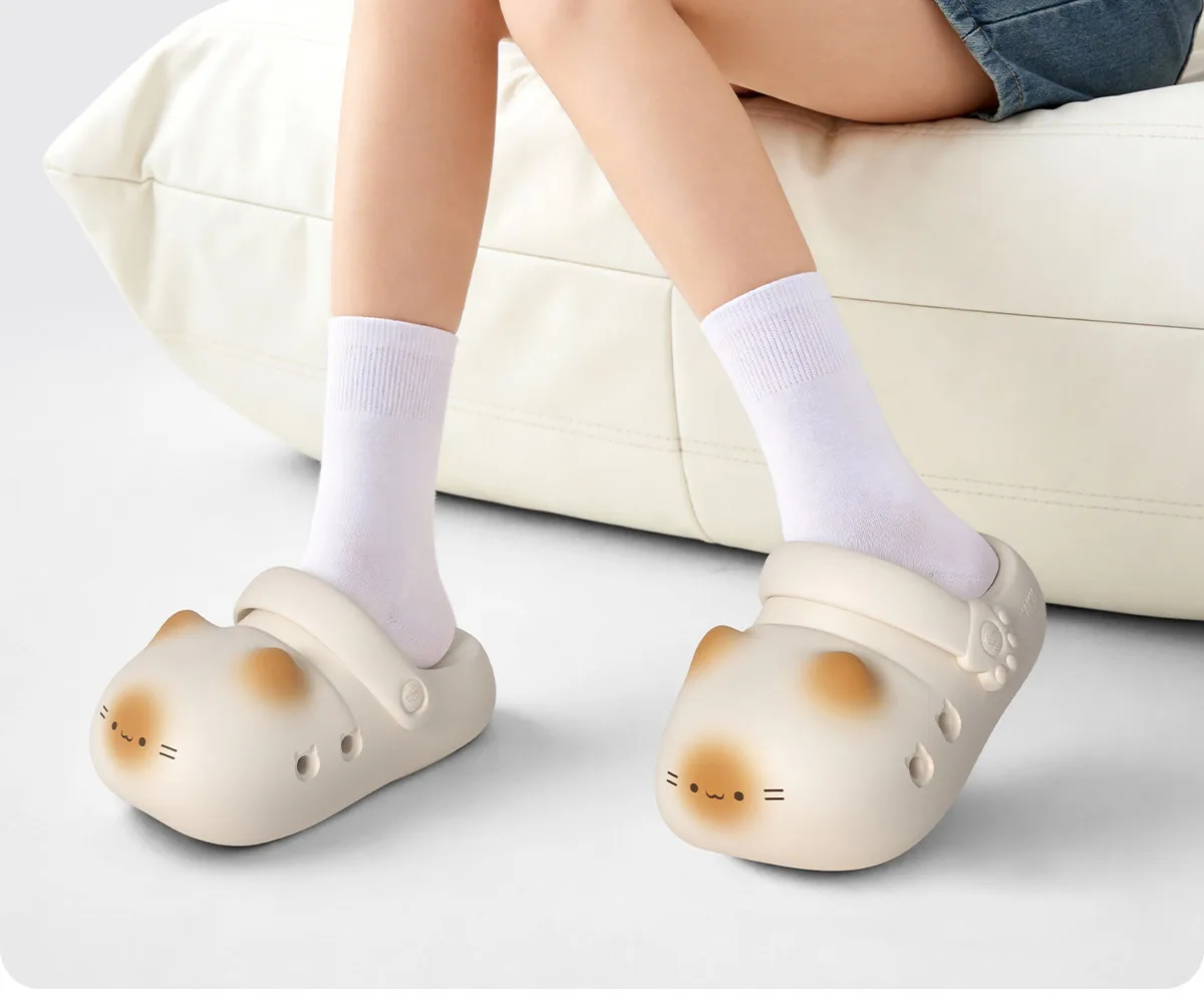 Nuevas Pantuflas de Gato para Mujer, Mules de Verano Ligeras, Sandalias de Interior Antideslizantes e Inodoras, Pantufla