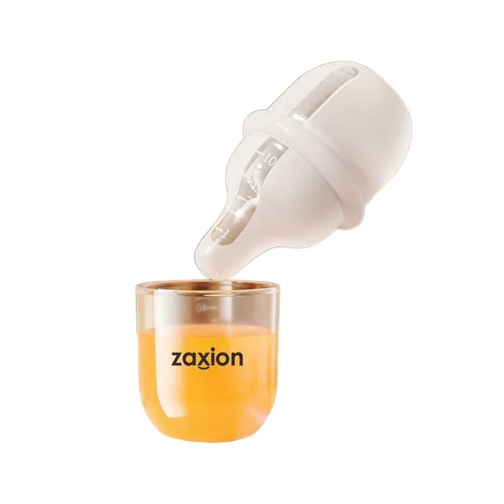 

Slow Flow Nipple Silicone Baby Bottles 30ml with Scale Food Squeeze Feeder Anti-vomiting with Dust-proof Cover