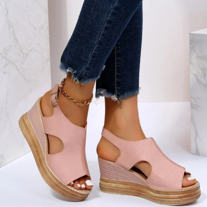 Woman Platform Wedge Sandals Female Fashion Elegant Ladies Slippers Summer Female Peep Toe High Heels Slides Sandalias Mujer