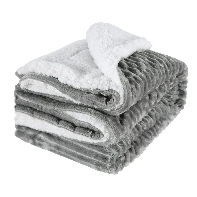 Manta De franela De doble capa, mantas gruesas De 150x120cm para invierno, funda para sofá cama para el hogar, Frazadas Mantas De Cama Cobertor