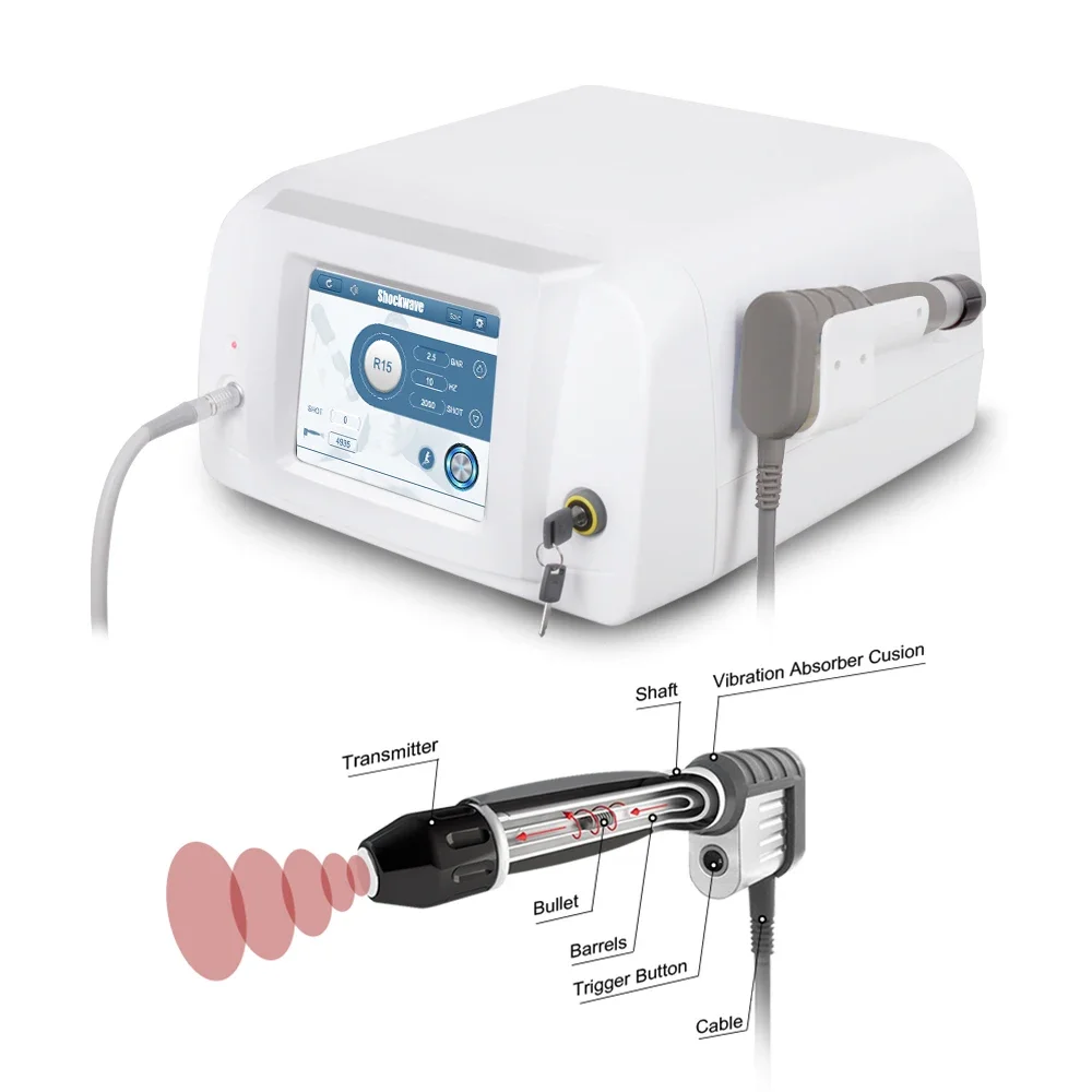 Astiland Hot Selling 6 Bar Focused Extracorporeal Shockwave Therapy Machine For Ed Treatment Pneumatic Physical Therapy Devices